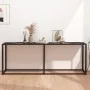 Tempered glass and black marble console table 200x35x75.5 cm by , Side tables - Ref: Foro24-331689, Price: 102,00 €, Discount: %