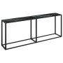 Schwarzer Marmor-Glastischkonsole 200x35x75,5 cm von , Seitentische - Ref: Foro24-331689, Preis: 103,93 €, Rabatt: %