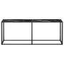 Tempered glass and black marble console table 200x35x75.5 cm by , Side tables - Ref: Foro24-331689, Price: 102,00 €, Discount: %