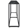 Tempered glass and black marble console table 200x35x75.5 cm by , Side tables - Ref: Foro24-331689, Price: 103,93 €, Discount: %
