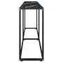 Tempered glass and black marble console table 200x35x75.5 cm by , Side tables - Ref: Foro24-331689, Price: 102,00 €, Discount: %