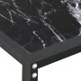 Tempered glass and black marble console table 200x35x75.5 cm by , Side tables - Ref: Foro24-331689, Price: 102,00 €, Discount: %
