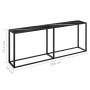 Schwarzer Marmor-Glastischkonsole 200x35x75,5 cm von , Seitentische - Ref: Foro24-331689, Preis: 103,93 €, Rabatt: %