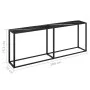Tempered glass and black marble console table 200x35x75.5 cm by , Side tables - Ref: Foro24-331689, Price: 102,00 €, Discount: %