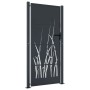 Puerta de jardín acero gris antracita diseño hierba 105x205 cm de , Puertas de jardín - Ref: Foro24-153171, Precio: 397,21 €,...