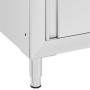 Gewerblicher Küchenschrank mit Abtropffläche aus Edelstahl von vidaXL, Wiederherstellung - Ref: Foro24-147228, Preis: 218,39 ...