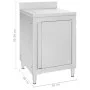 Commercial kitchen cabinet with stainless steel drainer by vidaXL, Restoration - Ref: Foro24-147228, Price: 218,83 €, Discoun...