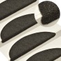 Alfombrillas autoadhesivas escalera 15 uds antracita 65x21x4 cm de vidaXL, Alfombrillas para escalones - Ref: Foro24-322353, ...