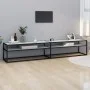 TV-Möbel aus gehärtetem Glas in weißem Marmorfarben, 220x40x40,5 cm. von , TV-Möbel - Ref: Foro24-331732, Preis: 106,35 €, Ra...