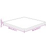Eichenholz quadratischer Esstisch ohne Behandlung 80x80x1,5cm von , Tischplatten - Ref: Foro24-342918, Preis: 83,20 €, Rabatt: %
