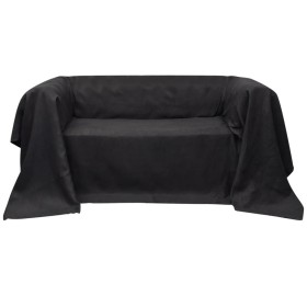 Anthrazitgraue Sofabezug aus Mikro-Wildleder 210x280 cm von , Abdeckungen - Ref: Foro24-130896, Preis: 20,59 €, Rabatt: %