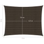 Brown HDPE sail shade 160 g/m² 4x5 m by , Umbrellas - Ref: Foro24-311793, Price: 46,52 €, Discount: %