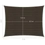 Brown HDPE sail shade 160 g/m² 4x5 m by , Umbrellas - Ref: Foro24-311793, Price: 45,63 €, Discount: %