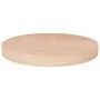 Round oak wood table top untreated surface Ø30x4 cm by , Table tops - Ref: Foro24-342907, Price: 27,96 €, Discount: %
