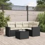 Gartenmöbel-Set, 5-teilig, mit schwarzen Polstern aus synthetischem Rattan von , Modulare Sofas für den Außenbereich - Ref: F...
