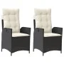 Sillones reclinable jardín cojines 2 uds ratán sintético negro de , Sillas de jardín - Ref: Foro24-365264, Precio: 244,04 €, ...