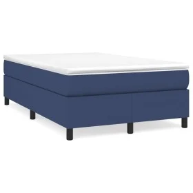 Box spring bed with blue fabric mattress 120x190 cm by , Beds and slatted bases - Ref: Foro24-3269689, Price: 339,73 €, Disco...
