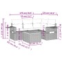 Gartenmöbel-Set, 5-teilig, mit schwarzen Polstern aus synthetischem Rattan von , Gartensets - Ref: Foro24-3256875, Preis: 327...