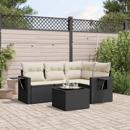 5-piece garden furniture set with black synthetic rattan cushions by , Garden sets - Ref: Foro24-3252453, Price: 333,06 €, Di...