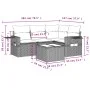 5-piece garden furniture set with black synthetic rattan cushions by , Garden sets - Ref: Foro24-3252453, Price: 333,06 €, Di...