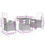 Garden dining set 3 pieces with black synthetic rattan cushions by , Garden sets - Ref: Foro24-3277433, Price: 315,21 €, Disc...