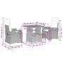Garden dining set 3 pieces with black synthetic rattan cushions by , Garden sets - Ref: Foro24-3277433, Price: 337,81 €, Disc...