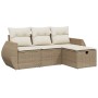 Juego de sofás jardín con cojines 4 pzas ratán sintético beige de , Conjuntos de jardín - Ref: Foro24-3264064, Precio: 308,93...