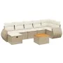Juego de sofás de jardín con cojines beige 8 pzas ratán PE de , Conjuntos de jardín - Ref: Foro24-3265069, Precio: 577,11 €, ...