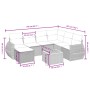 Gartensofagarnitur mit beigen Kissen, 8-teilig, aus PE-Rattan. von , Gartensets - Ref: Foro24-3265076, Preis: 534,54 €, Rabat...