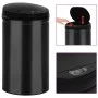 Trash can with automatic sensor 40L black carbon steel by vidaXL, Garbage cans and trash cans - Ref: Foro24-322699, Price: 91...