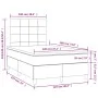 Box spring bed with mattress and LED lights, blue fabric, 120x190 cm. by , Beds and slatted bases - Ref: Foro24-3270203, Pric...