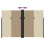 Retractable side awning in taupe gray, 220x1200 cm. by , Umbrellas - Ref: Foro24-4004874, Price: 188,14 €, Discount: %