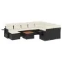 Garden sofa set 11 pieces and black synthetic rattan cushions by , Garden sets - Ref: Foro24-3257183, Price: 639,07 €, Discou...