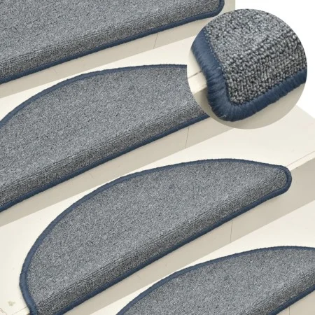 Stair tread mats 15 pcs gray blue 56x17x3 cm by vidaXL, Stair mats - Ref: Foro24-322374, Price: 43,98 €, Discount: %