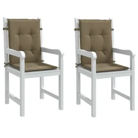 Cojines silla respaldo bajo 2 ud tela taupe melange 100x50x4 cm de , Cojines para sillas y sofás - Ref: Foro24-4002469, Preci...