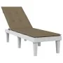 Cushion for sun lounger in gray taupe melange fabric (75+105)x50x3 cm by , Cushions for chairs and sofas - Ref: Foro24-400249...