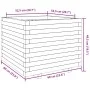 Solid pine wood planter 60x60x49.5 cm by , Pots and planters - Ref: Foro24-3282519, Price: 131,33 €, Discount: %