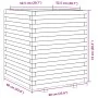 Solid pine wood planter 60x60x72 cm by , Pots and planters - Ref: Foro24-3282614, Price: 182,19 €, Discount: %