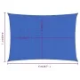 Rectangular blue HDPE sail shade 160 g/m² 4x6 m by , Umbrellas - Ref: Foro24-311519, Price: 51,57 €, Discount: %