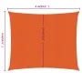Square HDPE shade sail in orange, 160 g/m², 4x4 m. by , Umbrellas - Ref: Foro24-311661, Price: 39,24 €, Discount: %