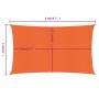 Rectangular HDPE orange shade sail 160 g/m² 3x6m by , Umbrellas - Ref: Foro24-311680, Price: 43,81 €, Discount: %