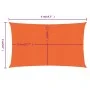 Rectangular HDPE orange shade sail 160 g/m² 3x6m by , Umbrellas - Ref: Foro24-311680, Price: 42,83 €, Discount: %