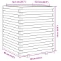 Outdoor planter made of solid pine wood, brown wax finish, 60x60x72 cm. by , Pots and planters - Ref: Foro24-3282616, Price: ...