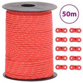 Windseil mit reflektierenden Streifen und Spanngurten 50 m 3 mm von , Zeltzubehör - Ref: Foro24-4008119, Preis: 10,93 €, Raba...