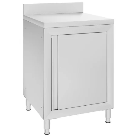 Mesa de trabajo comercial mueble acero inoxidable 60x60x96 cm de vidaXL, Restauración - Ref: Foro24-147229, Precio: 234,66 €,...