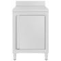 Mesa de trabajo comercial mueble acero inoxidable 60x60x96 cm de vidaXL, Restauración - Ref: Foro24-147229, Precio: 284,93 €