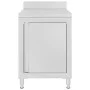 Mesa de trabajo comercial mueble acero inoxidable 60x60x96 cm de vidaXL, Restauración - Ref: Foro24-147229, Precio: 234,66 €,...