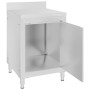 Commercial work table stainless steel furniture 60x60x96 cm by vidaXL, Restoration - Ref: Foro24-147229, Price: 240,52 €, Dis...