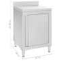 Commercial work table stainless steel furniture 60x60x96 cm by vidaXL, Restoration - Ref: Foro24-147229, Price: 240,52 €, Dis...