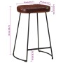 Bar stools 2 units dark brown 41x29x62 cm by , Kitchen stools - Ref: Foro24-358924, Price: 108,21 €, Discount: %